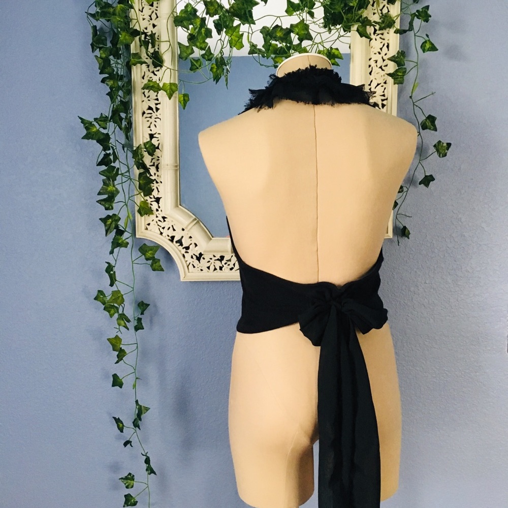 Black Ruffled Vest - Picture 2 of 7